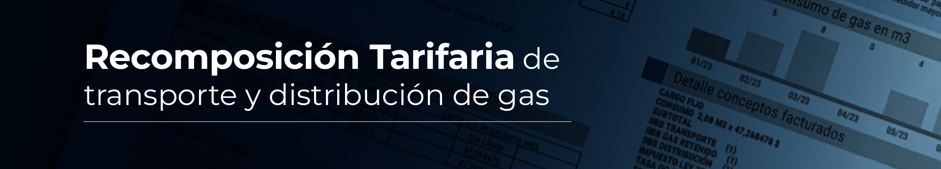 Recomposición tarifaria de transporte y distribución de gas